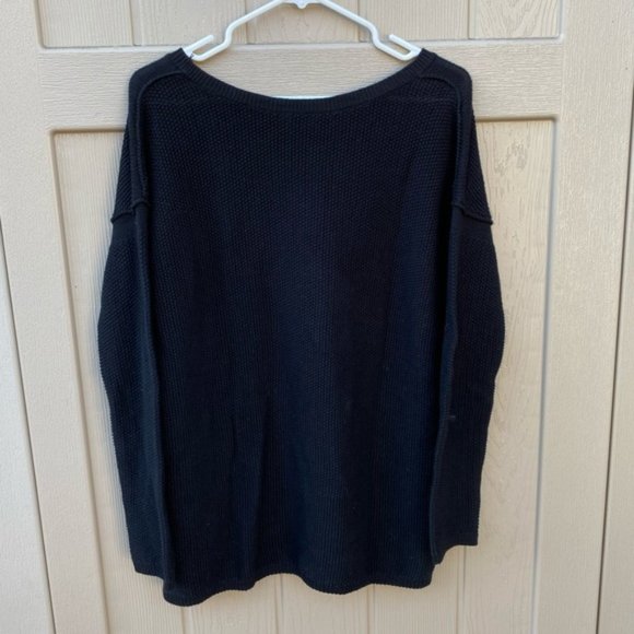 Vince cashmere cotton seed stitch waffle knit boxy relaxed fit pullover sweater - Picture 12 of 16